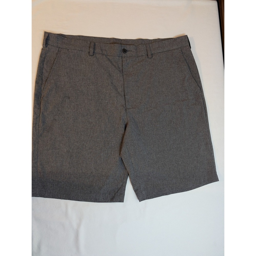 PGA Tour Mens Grey Heathered Performance Golf‎ Shorts Size 40 Stretch Flat Front